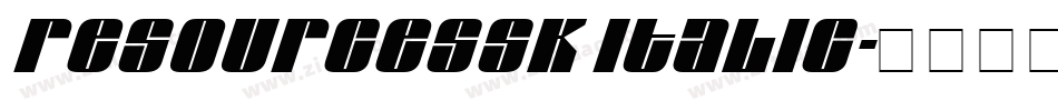 ResourceSSK Italic字体转换